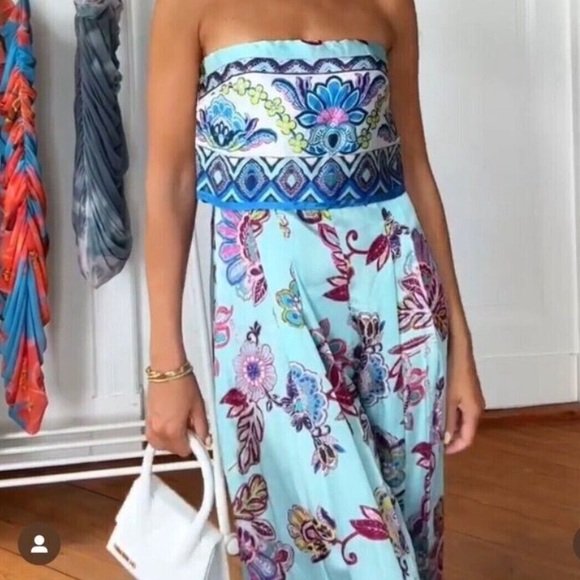 ZARA STRAPLESS PRINTED JUMPSUIT REF 7953/470 - Picture 2 of 4